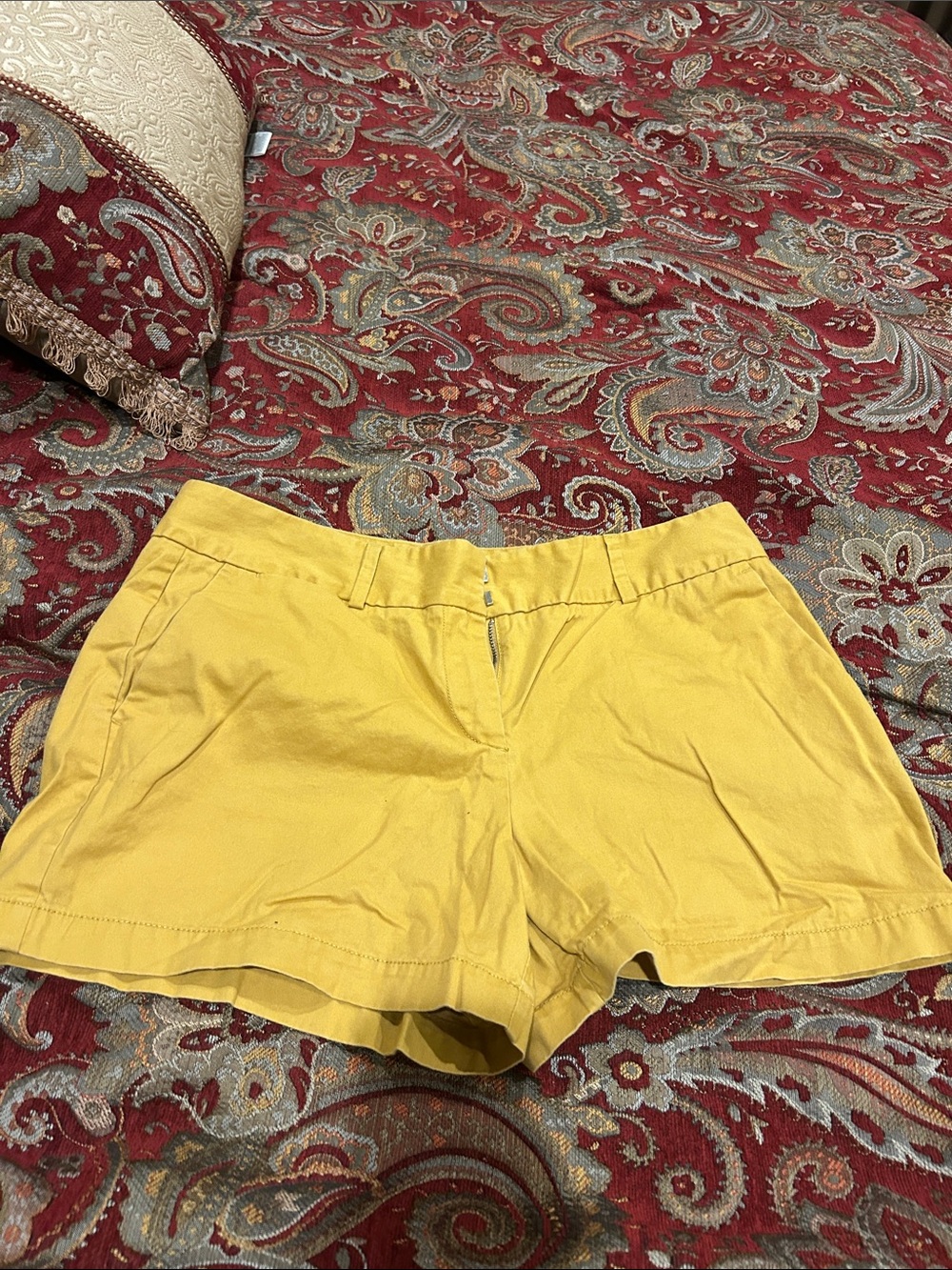 LOFT Bright Yellow Tailored Cotton Shorts